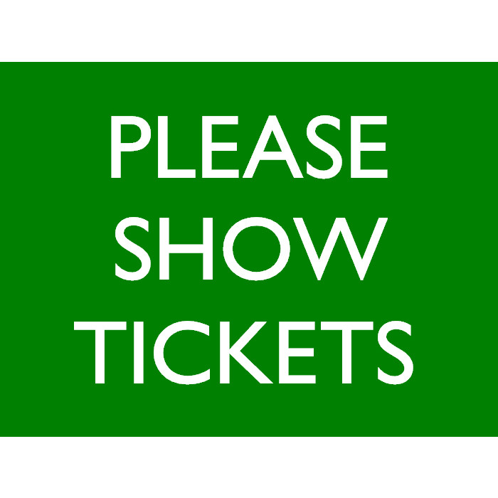Mini Metal Sign (RL): Please Show Tickets (B.R. Green Southern Region