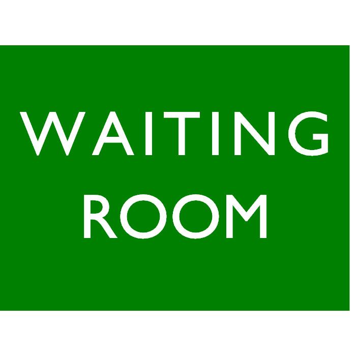 Metal Sign (RL): Waiting Room (B.R. Southern Region Style)
