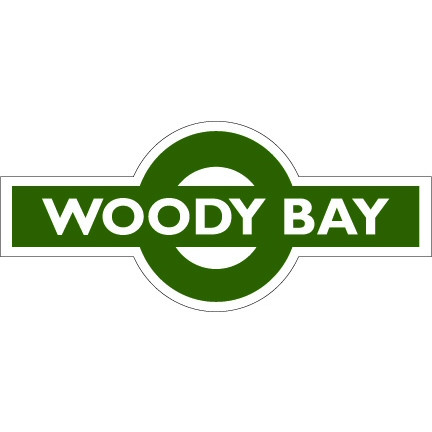 (HIDDEN) Mini Enamel "Target" Station Sign Magnet - to own design (108 x 47mm)