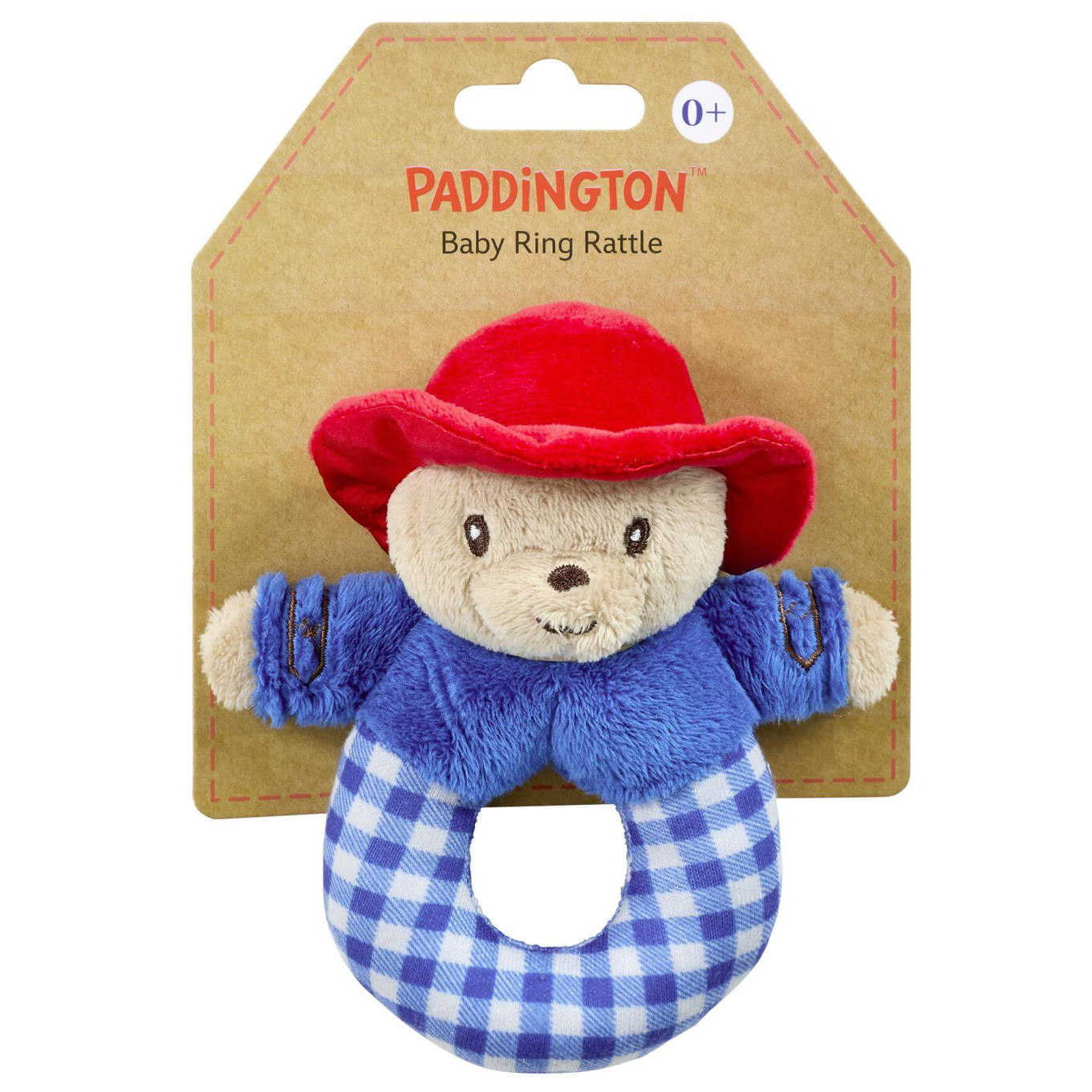 Paddington for Baby Ring Rattle on Backing Card (12.5cm) (0 Mths+) (NEW)