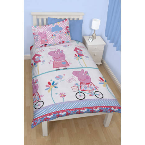 Peppa Pig Single Rotary Duvet Set - Tweet (E.O.L.) - SAVE 25% !!