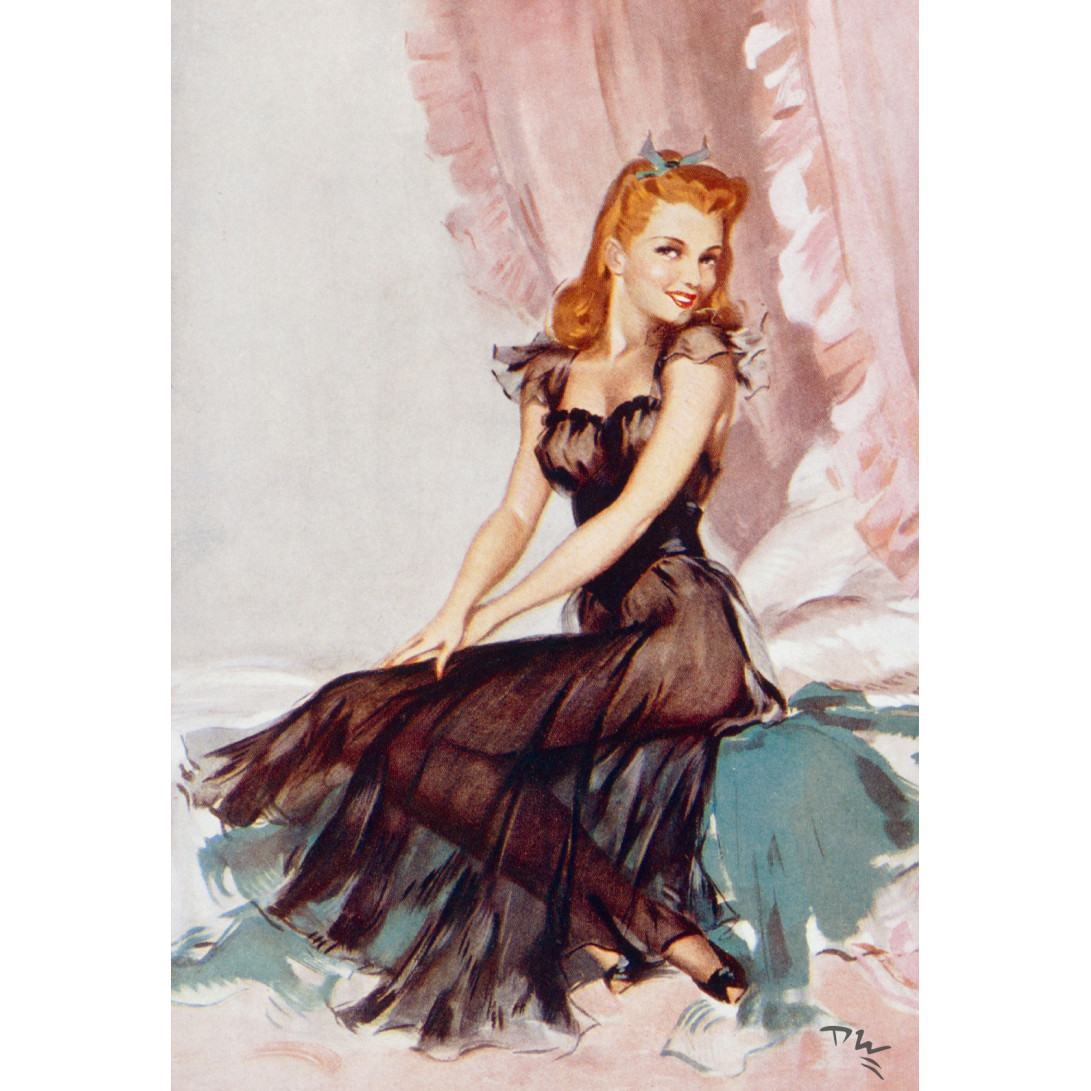 Postcard (Wartime Pin-Ups) - Night Shift (E.O.L.) - SAVE 15% !!