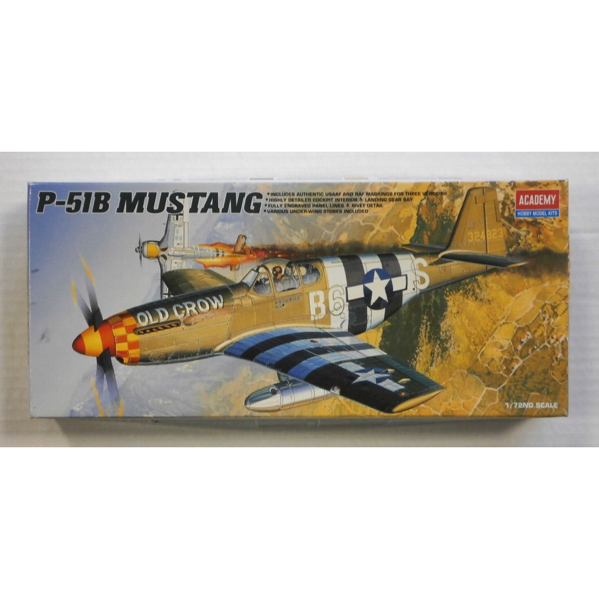 Academy 1:72 Aircraft Kit - USAAF P-51B Mustang Fighter Aircraft