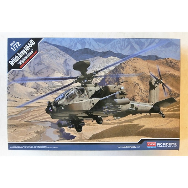 Academy 1:72 Aircraft Kit - British Army AH-64D 'Afghanistan' Helicopter
