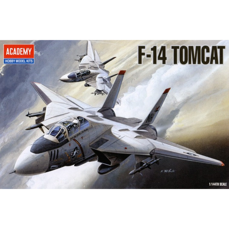 Academy 1:144 Aircraft Kit - US Navy F-14A Tomcat Fighter Aircraft