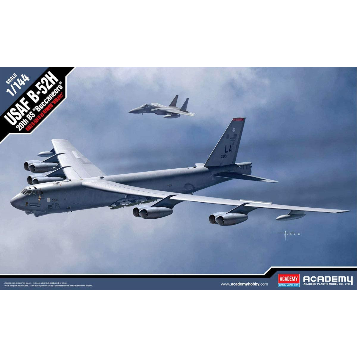 Academy 1:144 Aircraft Kit - USAF B-52H Stratofortress 20th BS "Buccaneers" Bomber Aircraft (E.O.L.) - SAVE 10% !!