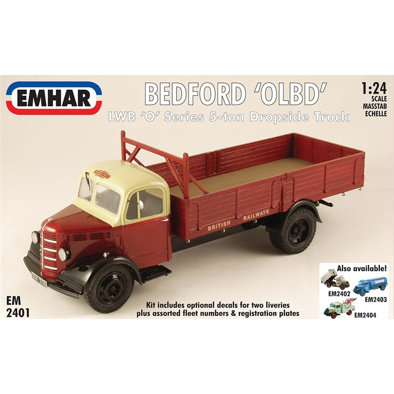 Emhar 1:24 Vehicle Kit - Bedford O Series LWB 5-Ton Dropside Truck - British Railways / BRS