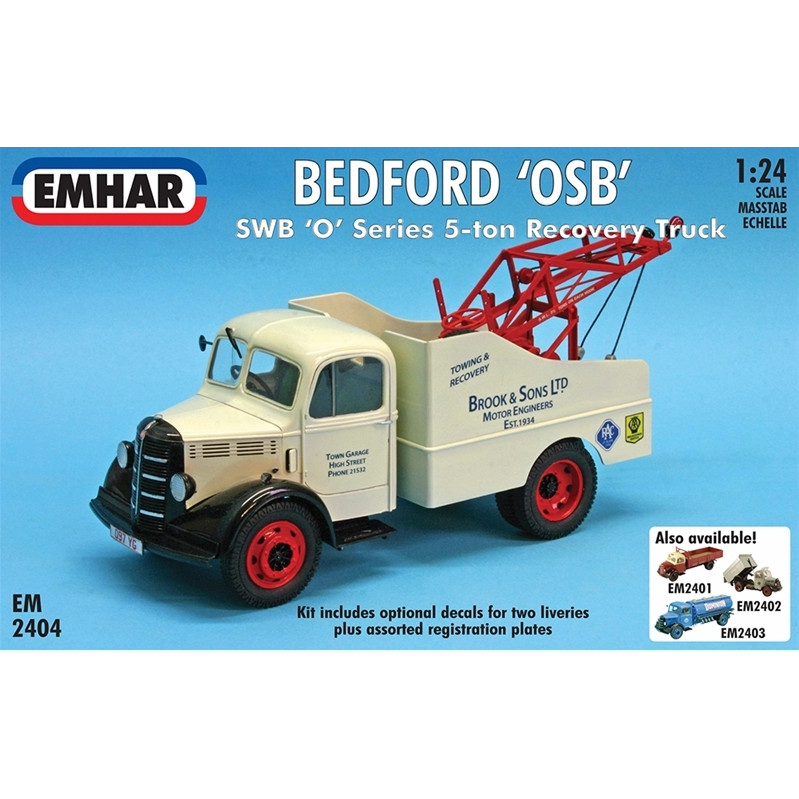 Emhar 1:24 Vehicle Kit - Bedford O Series SWB 5-Ton Recovery Truck