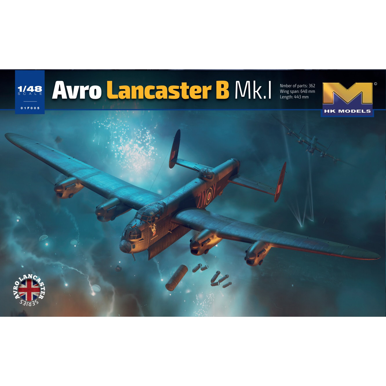 HK Models 1:48 Aircraft Kit - British RAF Avro Lancaster B Mk.1 Bomber Aircraft
