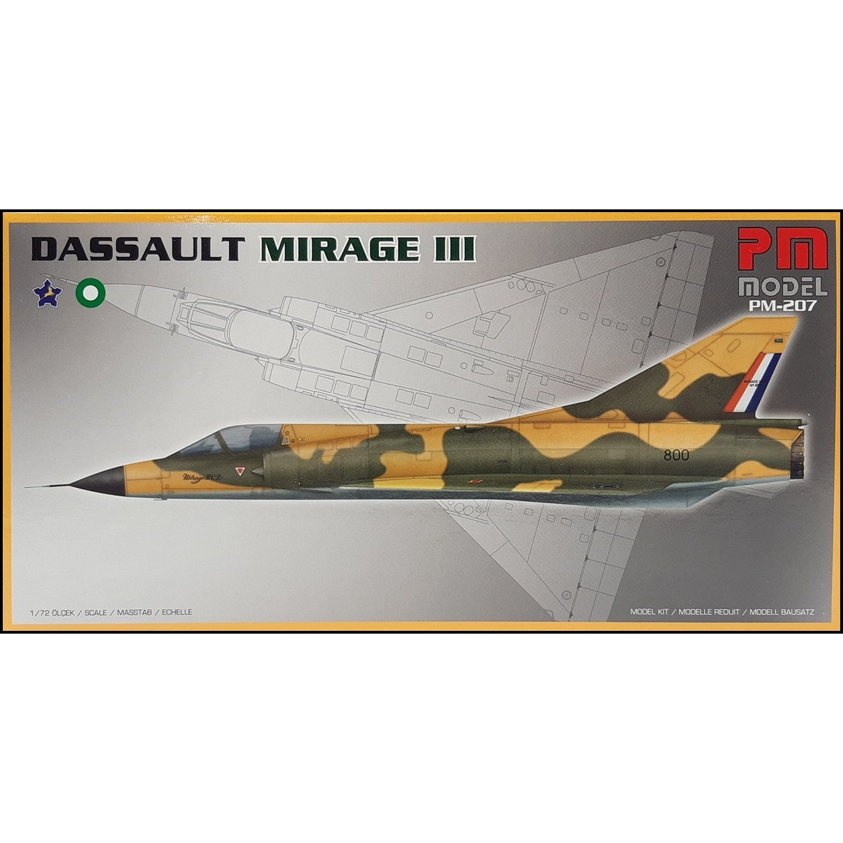 PM Model 1:72 Aircraft Kit - Dassault Mirage III Fighter Aircraft