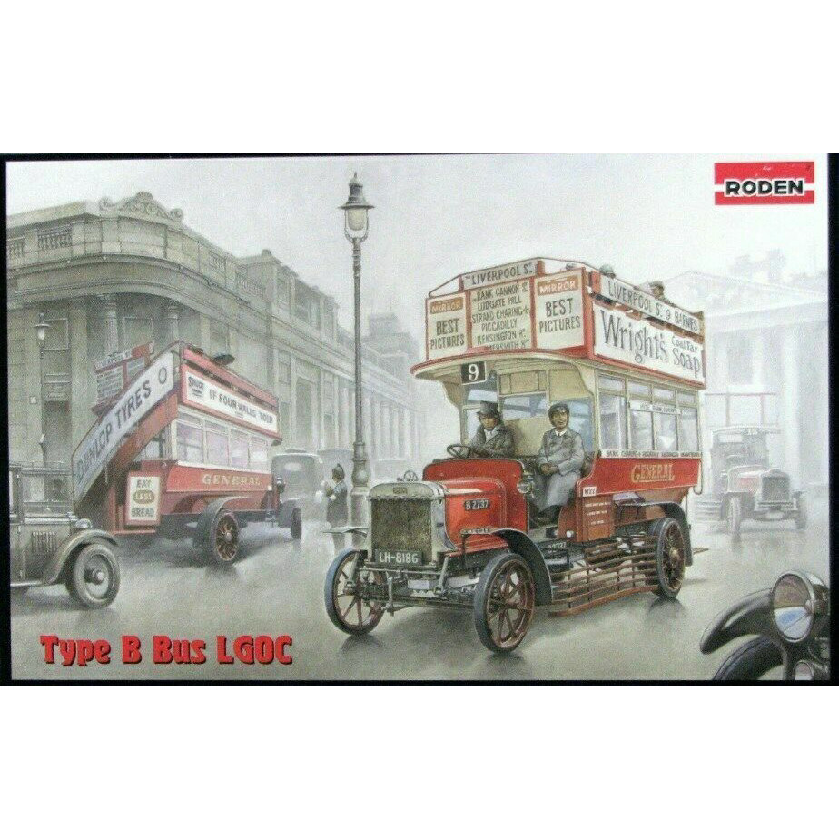Roden 1:72 Vehicle Kit - B Type Bus - London General Omnibus Company (NEW)