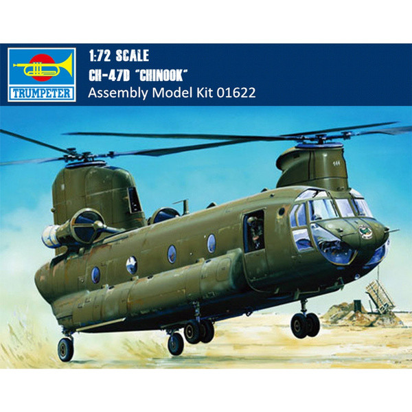 Trumpeter 1:72 Aircraft Kit - US Army Ch-47D Chinook Transport Helicopter