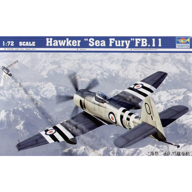 Trumpeter 1:72 Aircraft Kit - British Royal Navy Hawker Sea Fury FB.11 WWII Fighter Aircraft (NEW)