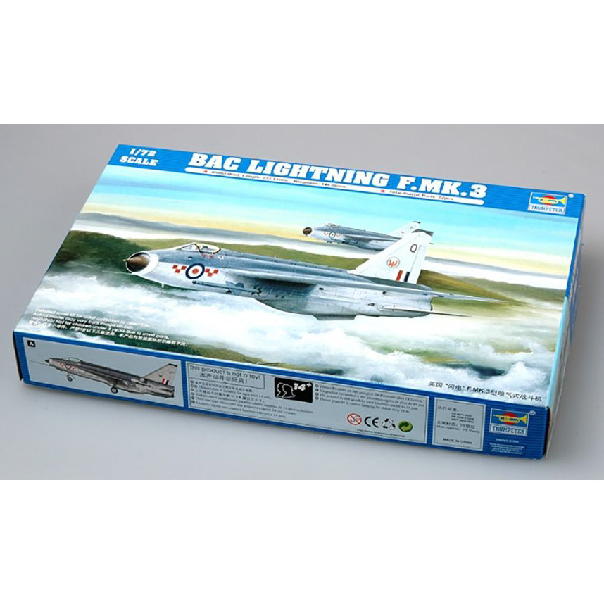 Trumpeter 1:72 Aircraft Kit - British RAF BAC Lightning F.3 Fighter Aircraft (NEW)