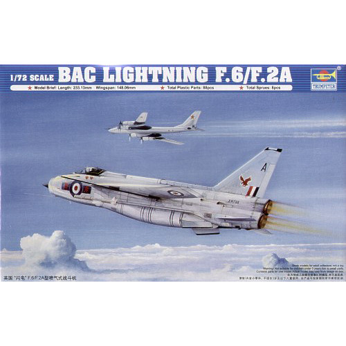 Trumpeter 1:72 Aircraft Kit - British RAF BAC Lightning F.2A/F.6 Fighter Aircraft