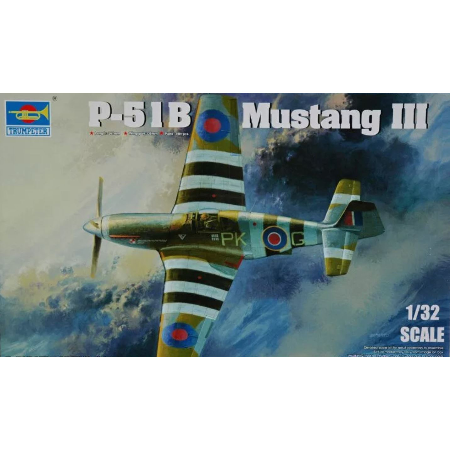 Trumpeter 1:32 Aircraft Kit - British RAF Mustang Mk III WWII Fighter Aircraft (NEW)