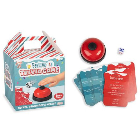 Jingle Joy Festive Trivia Game (12.5x9.5x9.5cm) (6+ YRS)