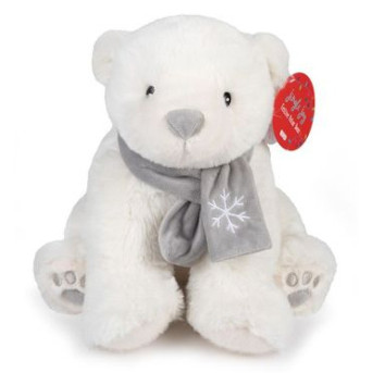 Festive Polar Bear with Scarf Plush 25cm (0 MTHS+)