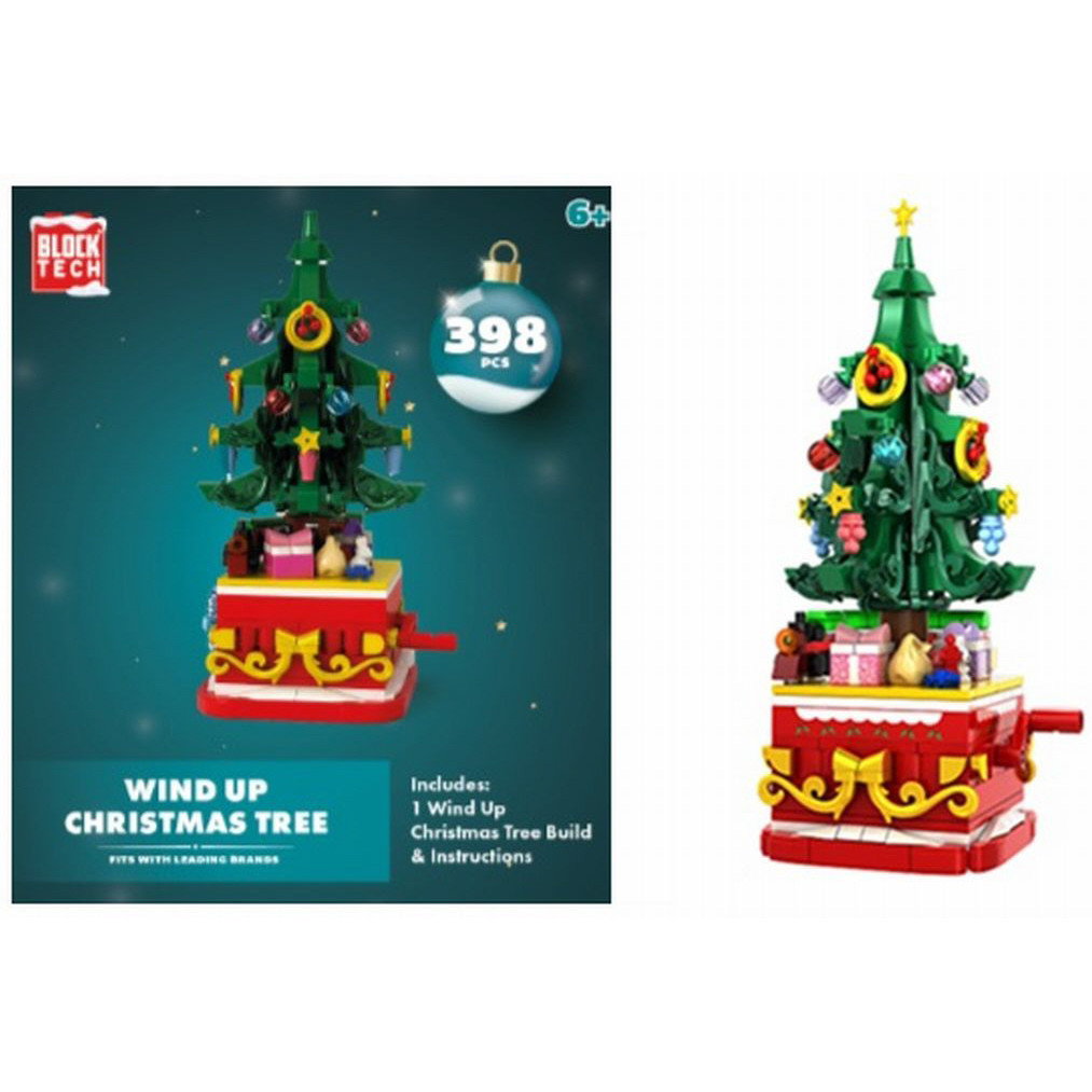 Block Tech Wind-Up Christmas Tree - 398 Pcs (27x21x5cm) (6+ YRS) (E.O.L.)
