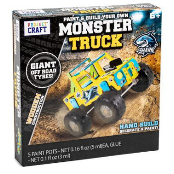 Project Craft Paint & Build Your Own Monster Truck (25x25x4cm) (6+ YRS)