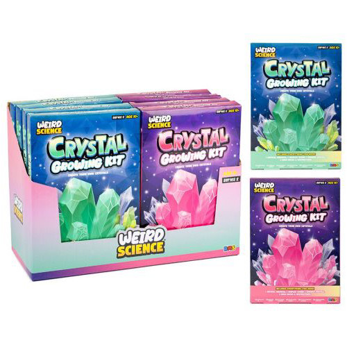 Weird Science Crystal Growing Kit - Pink / Green (2 asstd.) (20x14x2cm) (8+ YRS) (E.O.L.) - SAVE 15% !!