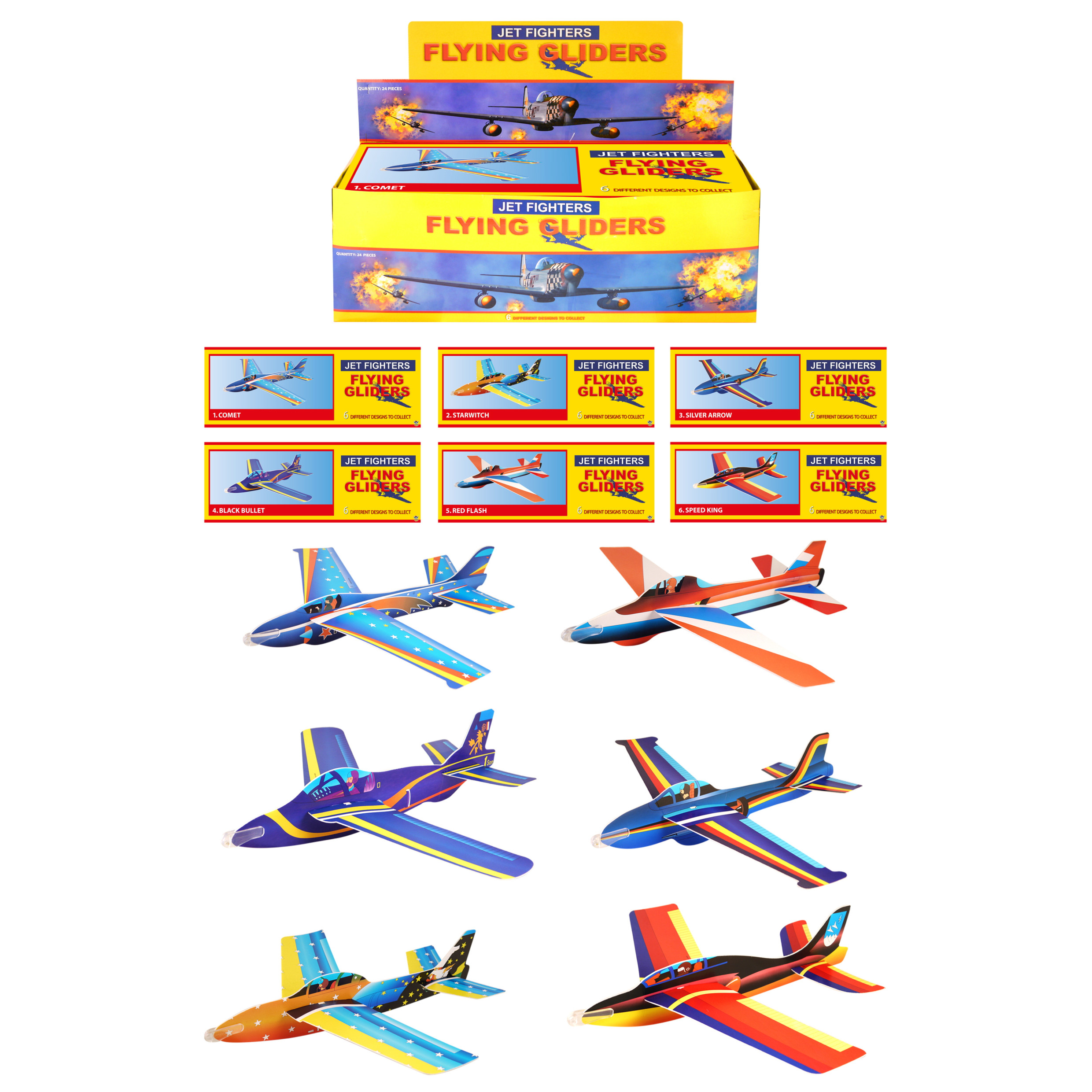 Air Aces Jet Fighter Super Glider 50cm (6 asstd.)