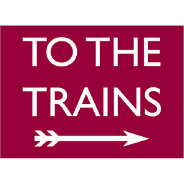 (HIDDEN) Replica E/S: To The Trains Right Arrow (Maroon)