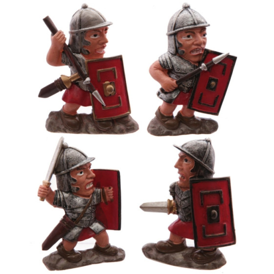 Novelty Cartoon Roman Legionnaire Magnet 7.5cm (4 asstd.) (E.O.L.) - SAVE 65% !!