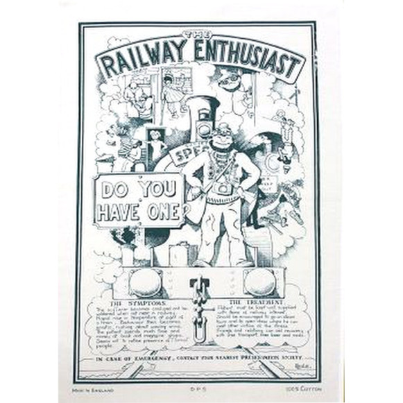 Tea Towel: Railway Enthusiast (in clear hanger bag)