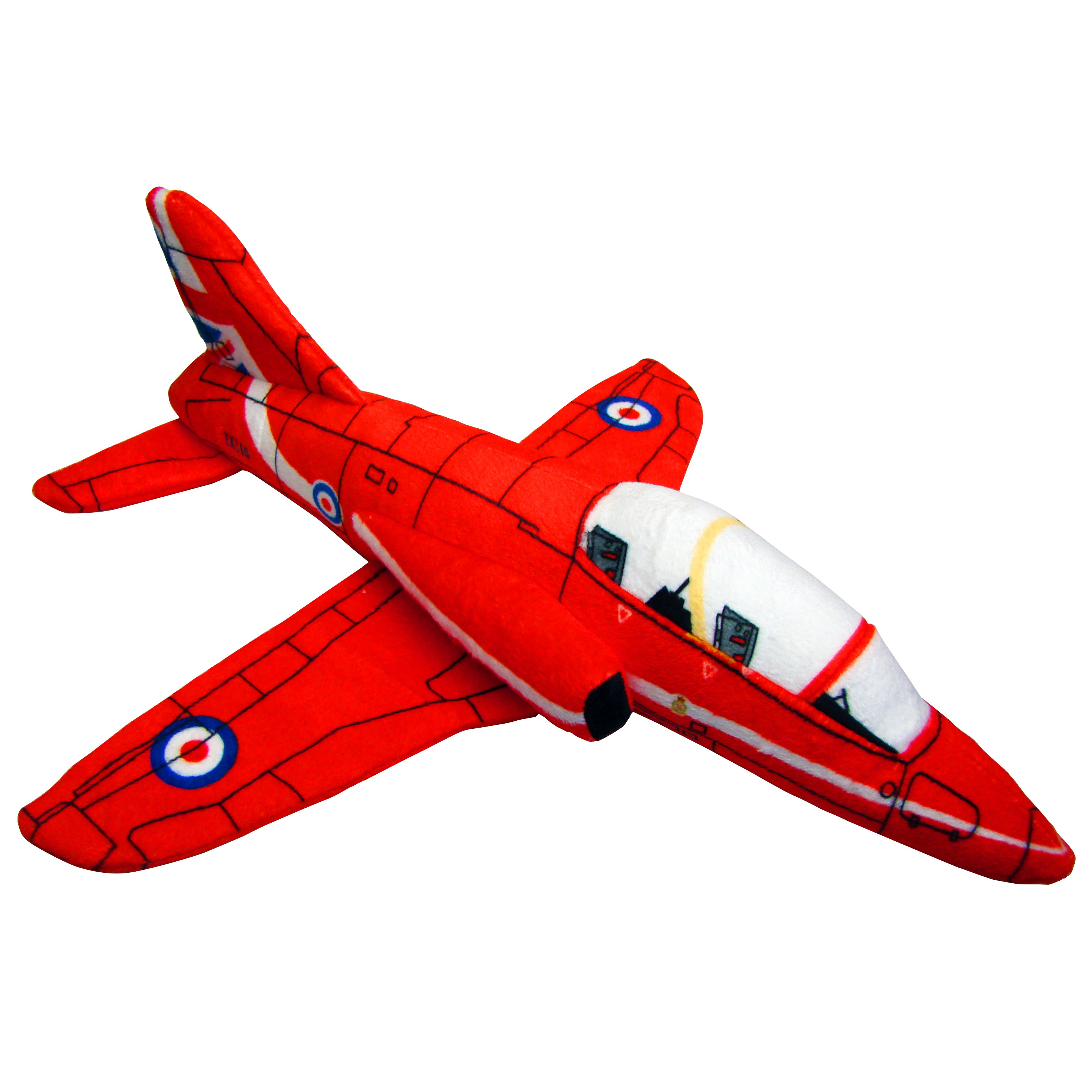 Red Arrows BAe Hawk Aeroplane Plush Soft Toy (33 x 33 x 8cm)
