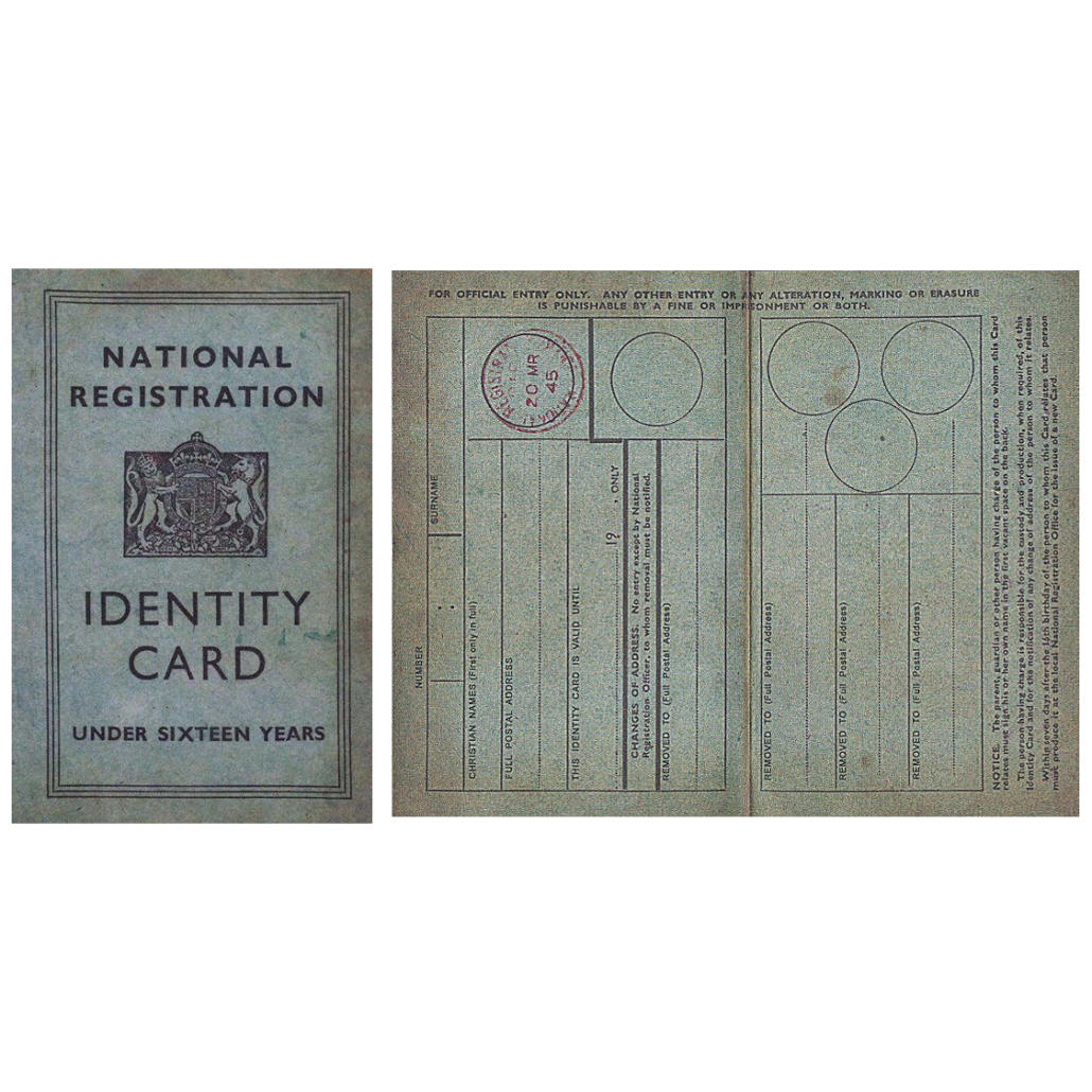 Replica National Registration Identity Card - Under Sixteen Years