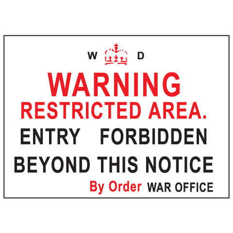 Replica E/S: Restricted Area - Entry Forbidden