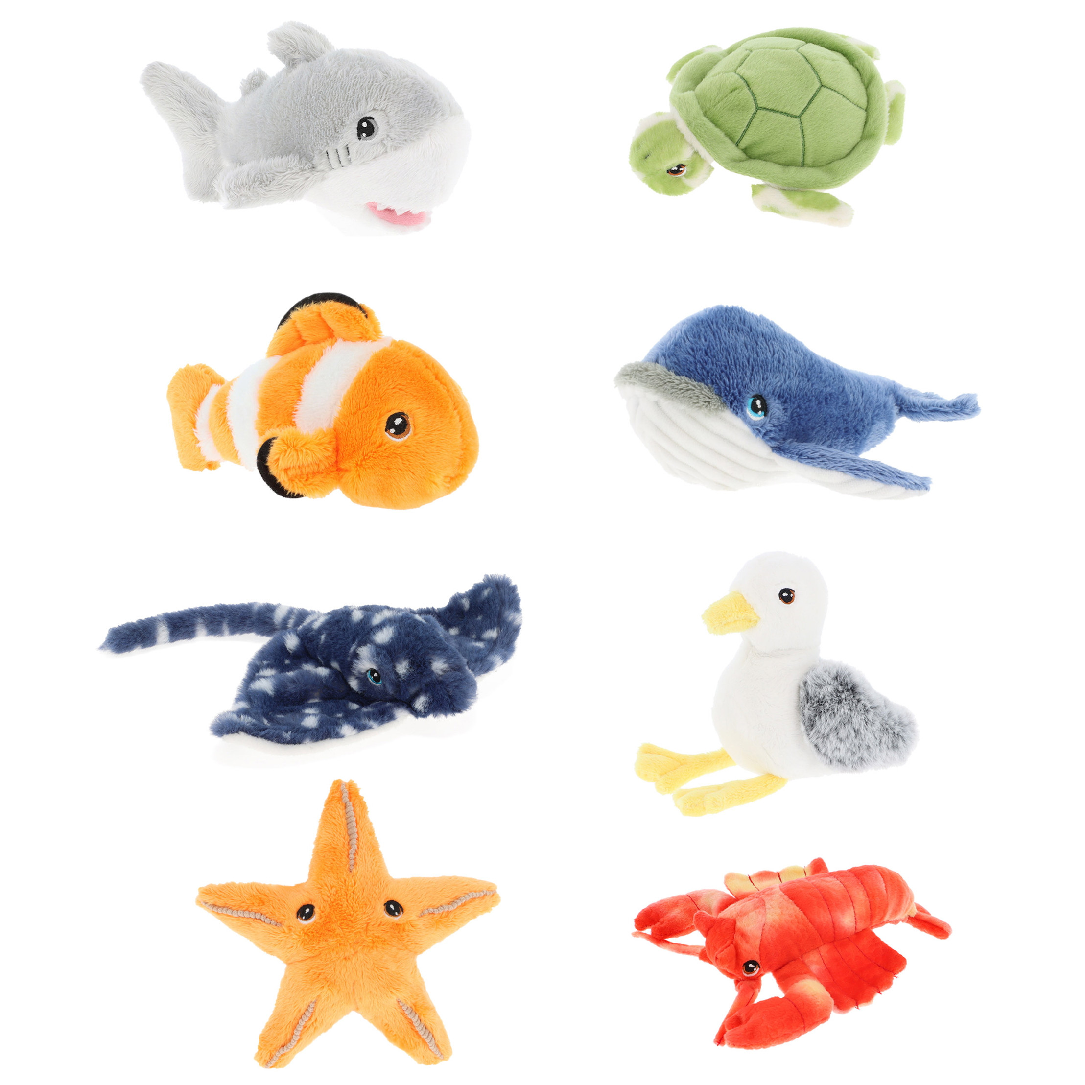 Keeleco Collectables 100% Recycled Soft Toy: Sealife 12cm (8 asstd.) (CDU)