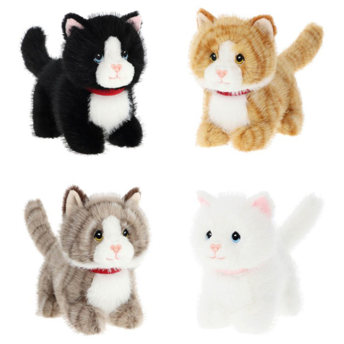 Keeleco 100% Recycled Soft Toy: Keelco 18cm Pouncing Kitty Love (4 asstd.) (NEW)