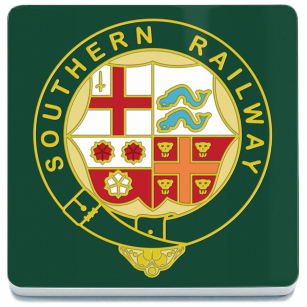 Melamine Coaster (100x100mm) (RL): Southern Railway Crest (NEW)