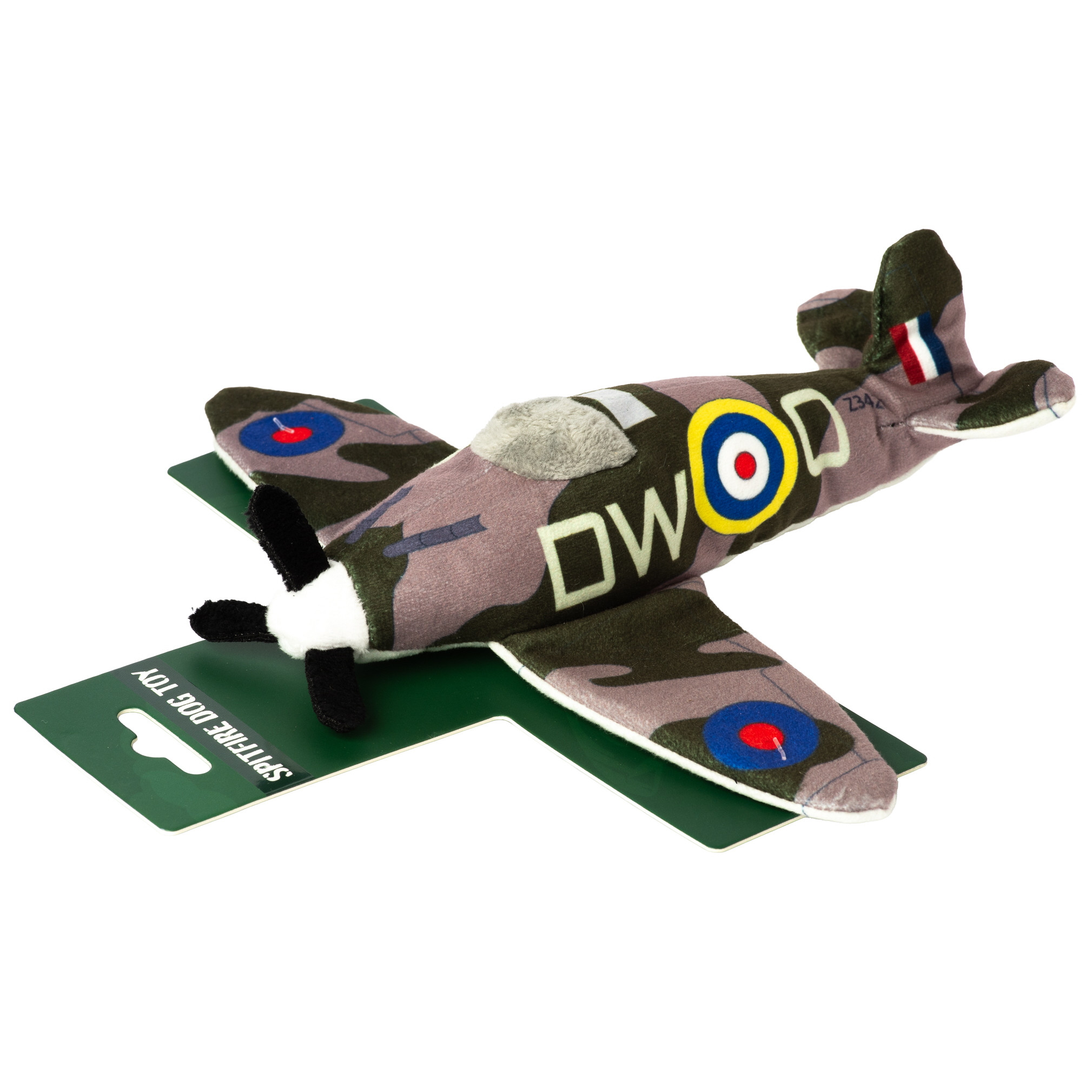 Spitfire Plush Dog Toy on Header Card (24 x 20 x 7cm) (NEW)