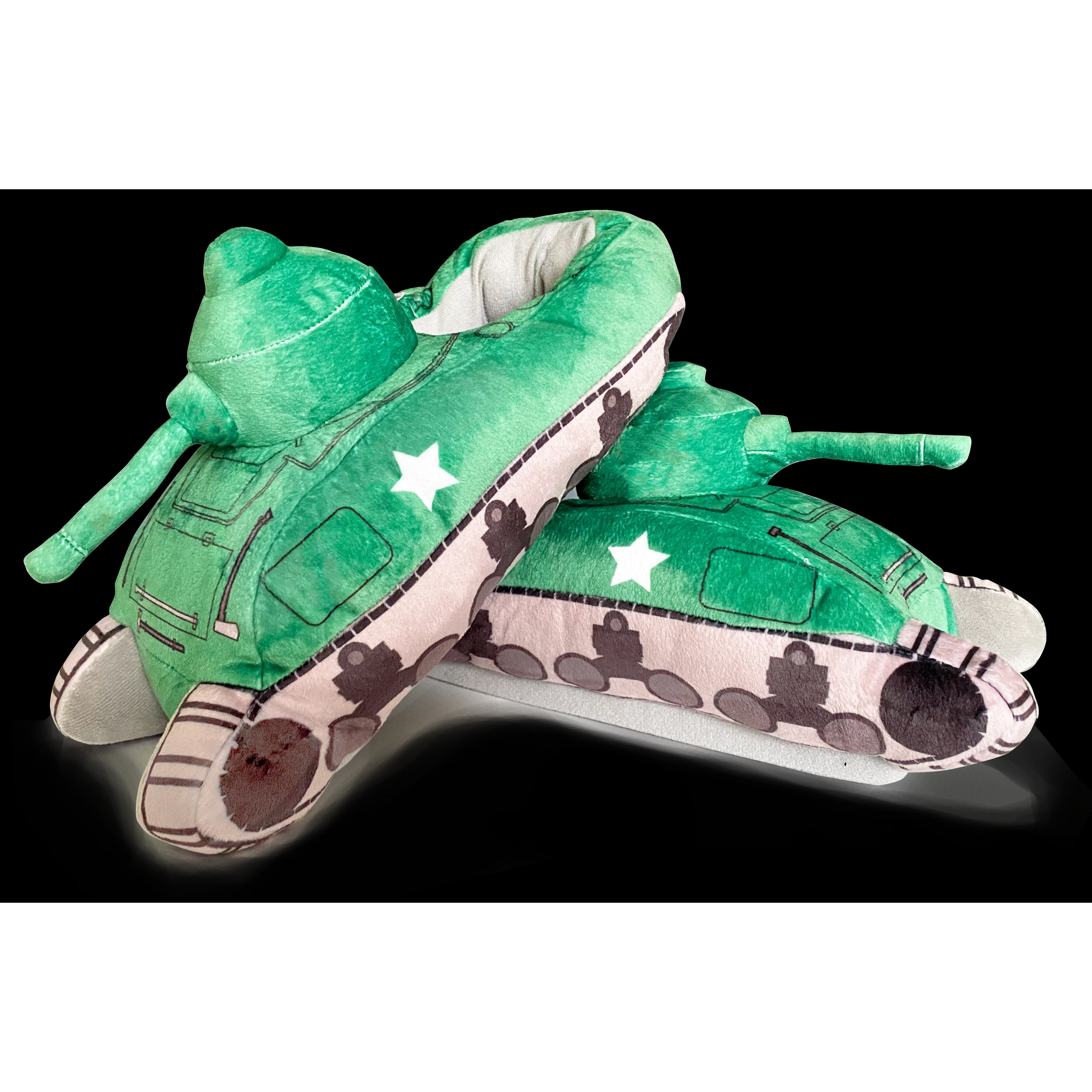 Sherman Tank Plush Slippers (Size XL UK 10-12)