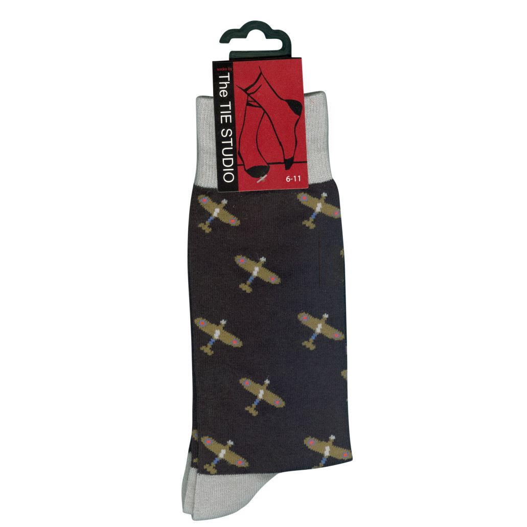 Socks Adults Size 6-11: Hawkers Beige on Black with Beige Rib