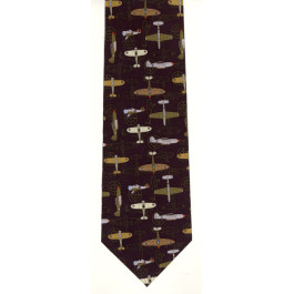 Men's Silk Tie: WW2 Aeroplanes