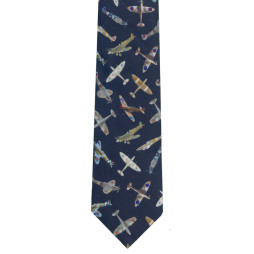Men's Tie: Spitfires on Navy Blue
