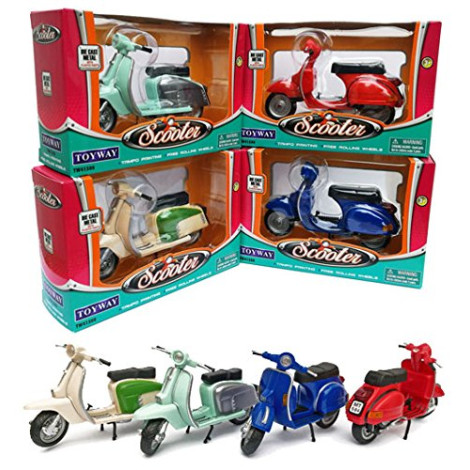 Toyway Sixties Scooter 1:18 Scale Diecast in Window Box (4 asstd)