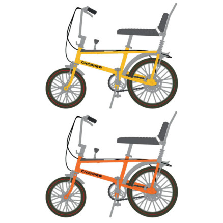 Toyway Chopper Mk 1 Bicycle 1:12 Scale Diecast (2 asstd.)
