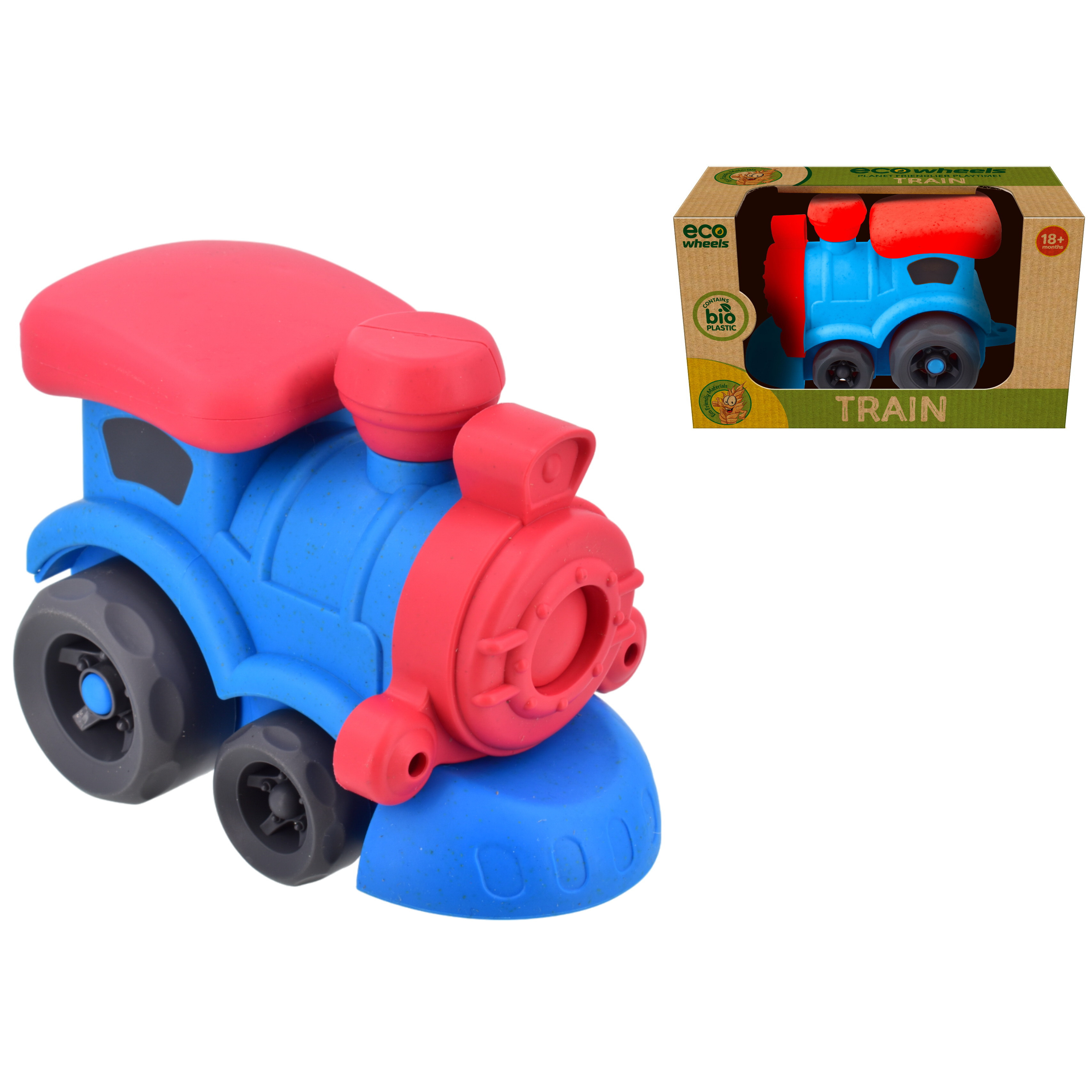 Eco Wheels Bio Plastic Train 16cm in Open Touch Box (18 MTHS+) (NEW)