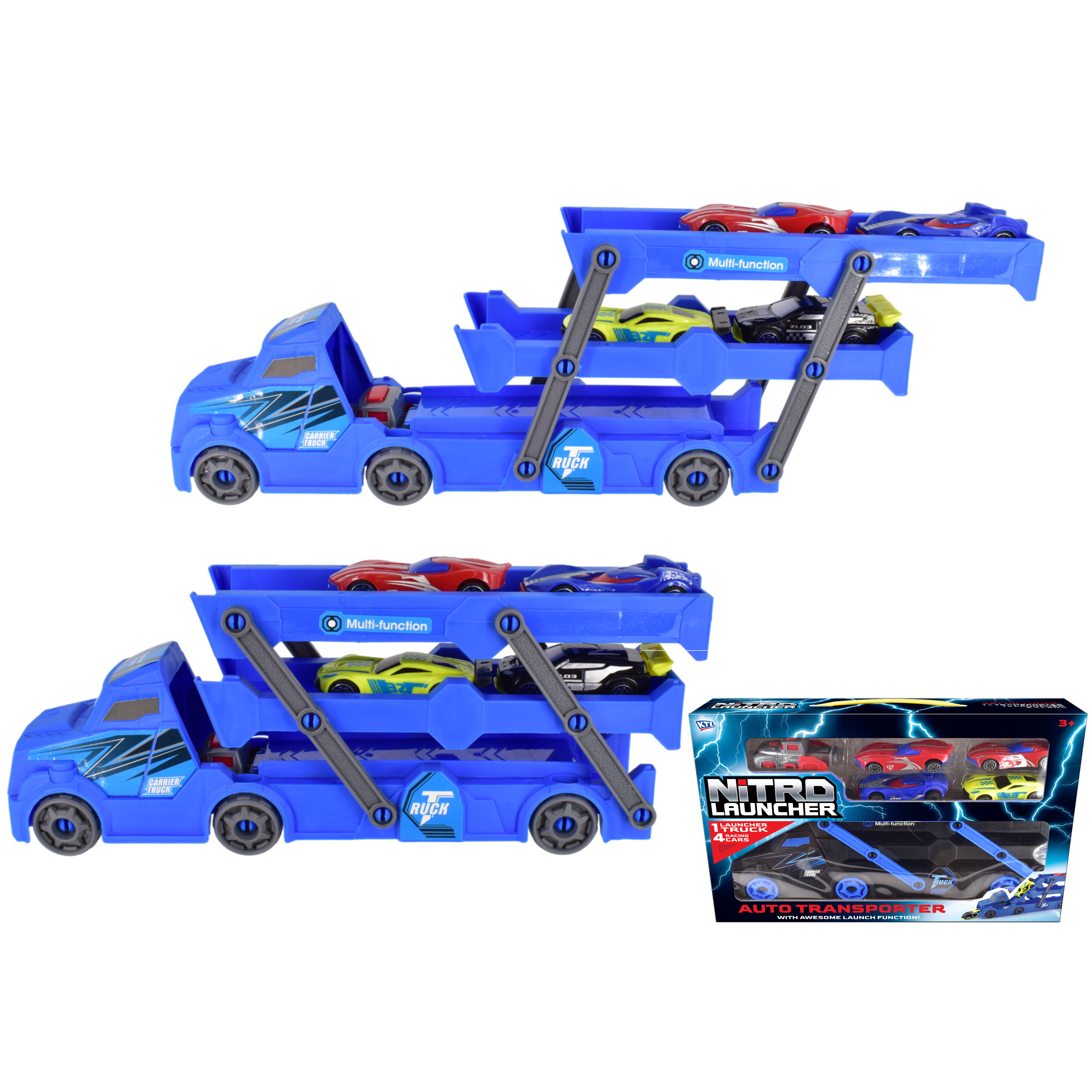 Nitro Launcher Auto-Transporter with 5 Cars (21.5x31.5x7.5cm) (3+ YRS)
