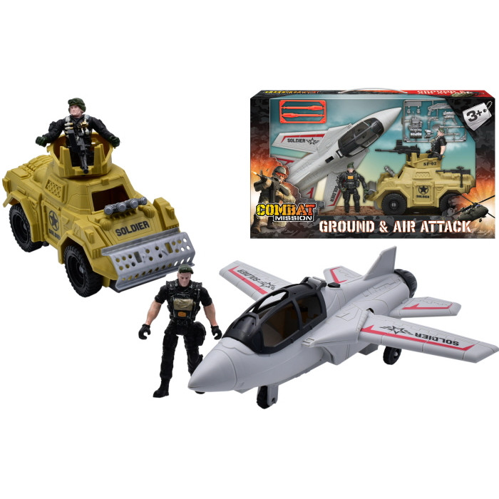 Combat Mission Ground & Air Attack Playset with Tank & Plane (boxed) (E.O.L.) - SAVE 10% !!