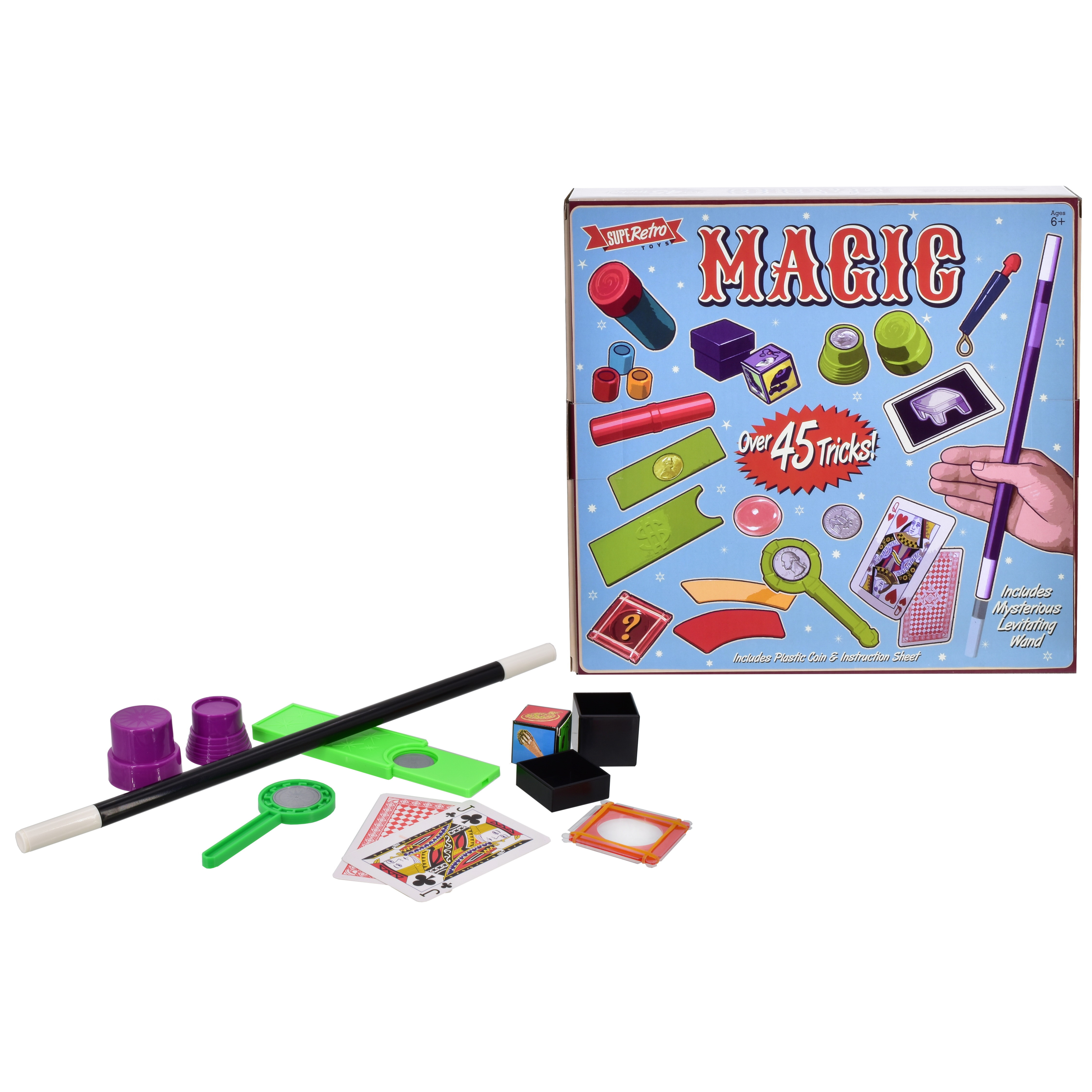 SupeRetro Magic Set with Over 45 Tricks (25x26.8x5.5cm) (6+ YRS)
