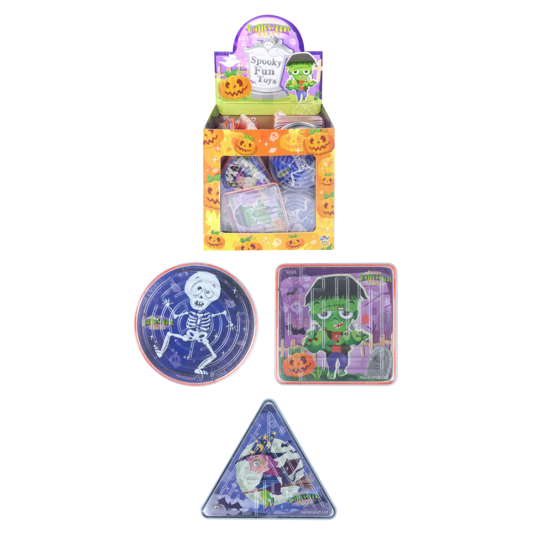 Halloween Maze Puzzles (7cm) (3 asstd.) (CDU) (NEW)
