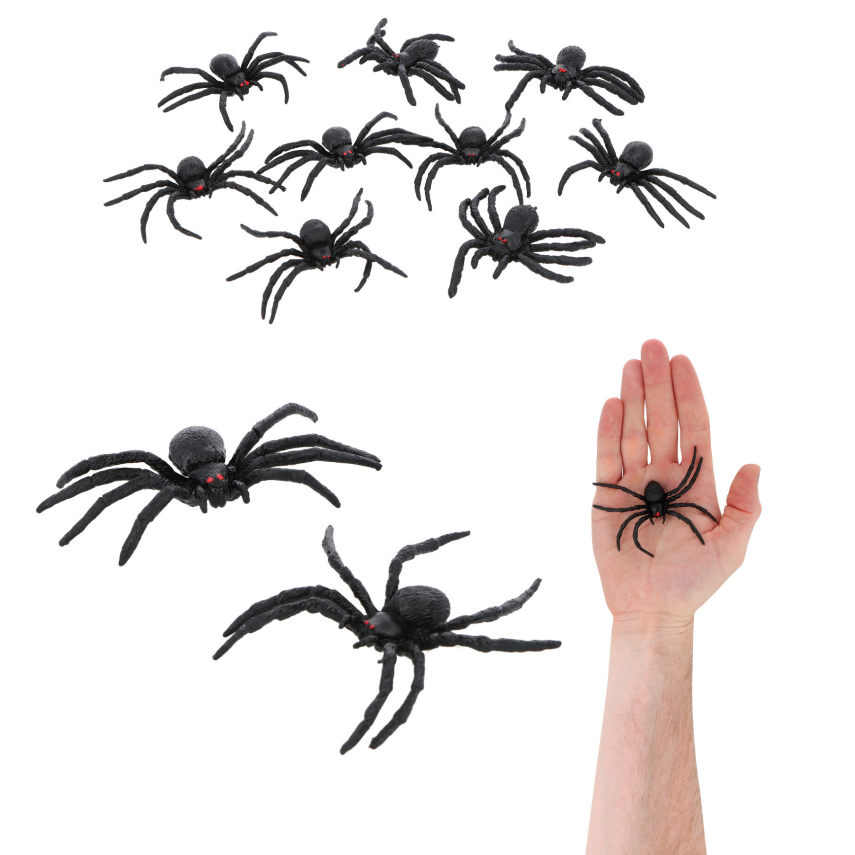 Halloween Spider Toy 8cm (PACK OF 9 TO SPLIT) (NEW) (E.O.L.)