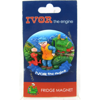 Ivor, Jones & Idris Blue Banner Resin Fridge Magnet on Header Card (SAVE 25% TO 50% !!)
