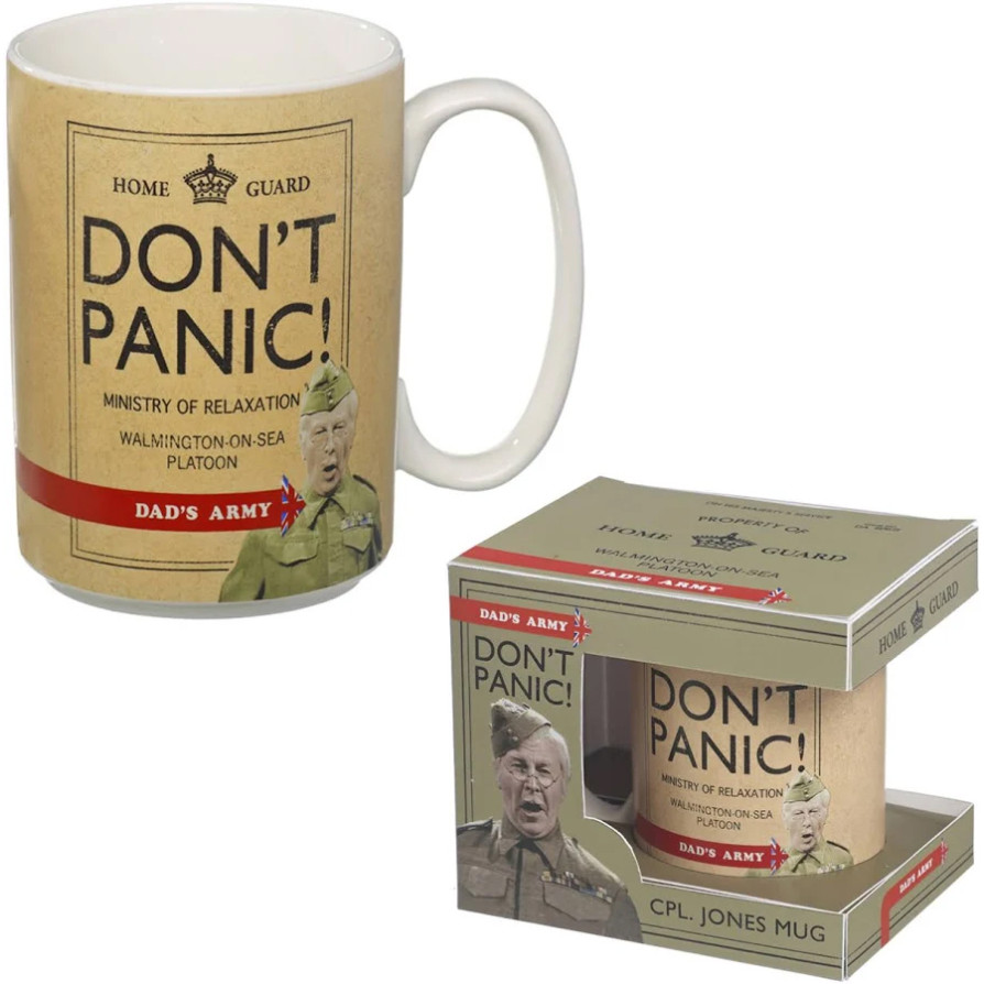 Dad's Army China Mug (boxed) - Don't Panic! Cpl. Jones (11x12x9cm)